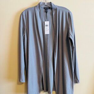 NWT Eileen Fisher stretch crepe long jacket